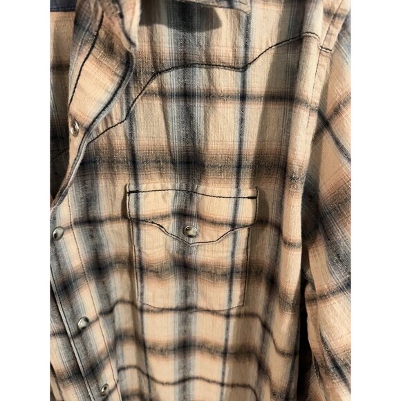 Wrangler Men’s Xxl Retro Western Snap Plaid Shirt - Picture 8 of 12